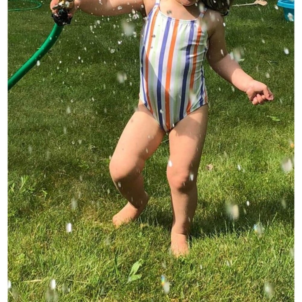 Andie Swim Kids Amalfi One Piece Swimsuit in Summer Stripe Toddler Girls' 3T NWT - Picture 9 of 14